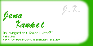 jeno kampel business card